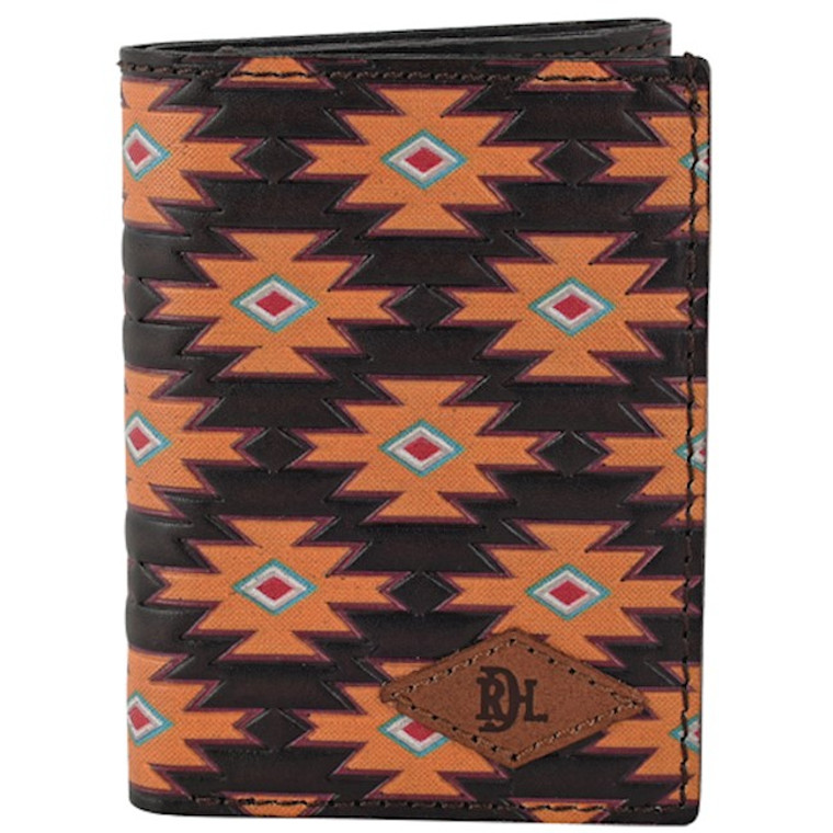 RED DIRT TRIFOLD WALLET SOUTHWEST PATTERN