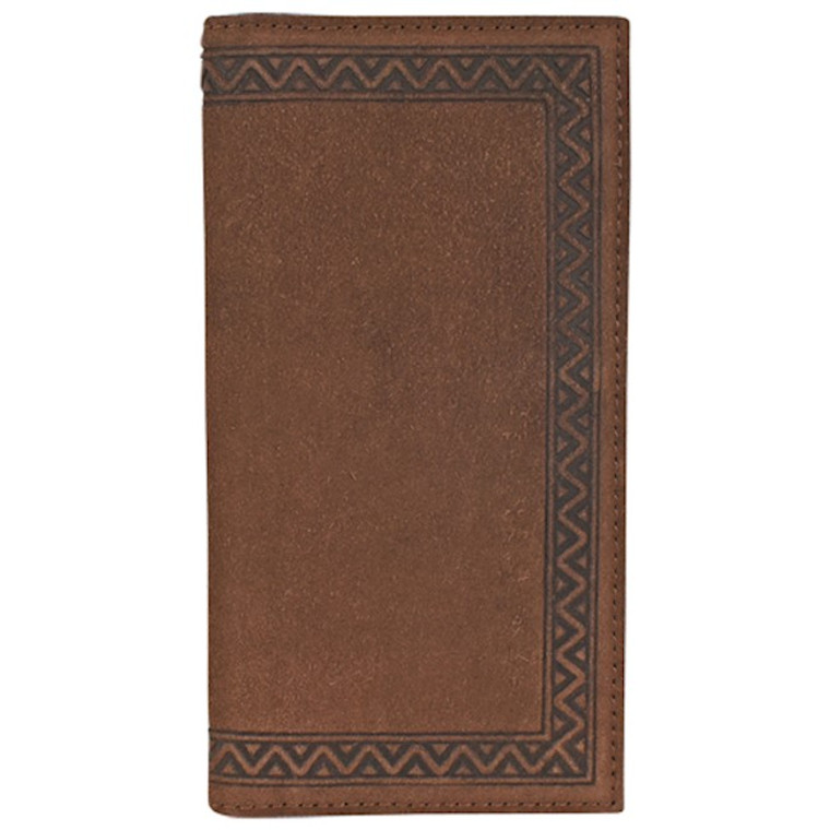 JUSTIN WALLET ROUGHOUT LEATHER