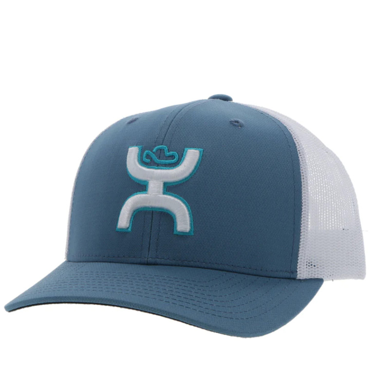 HOOEY STERLING CAP BLUE/WHITE WITH WHITE/TEAL LOGO