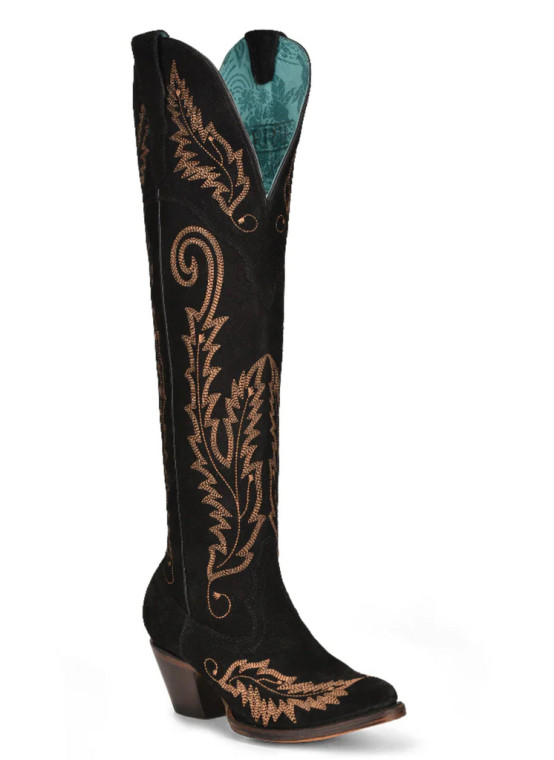 CORRAL A4404 TALL BLACK SUEDE BOOT