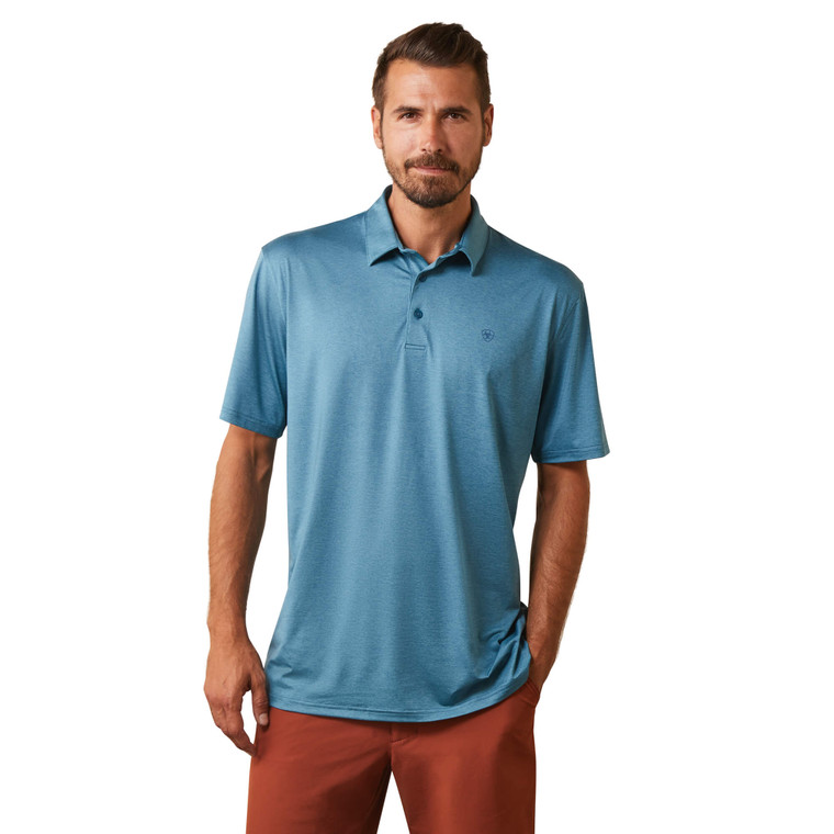 ARIAT MENS CHARGER SHORT SLEEVE POLO 