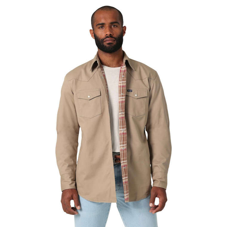 WRANGLER SHERPA LINED SHIRT JACKET