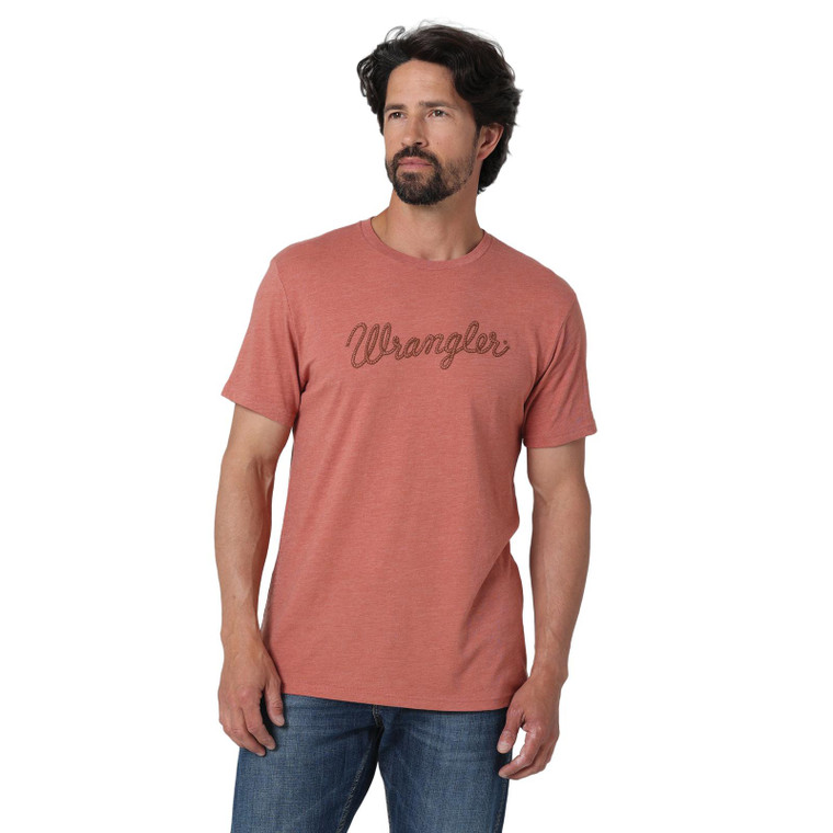 WRANGLER ROPE TSHIRT HEATHER RED