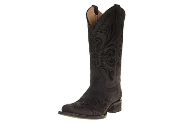CIRCLE G L5464 WOMENS BLACK EMBROIDERED BOOT