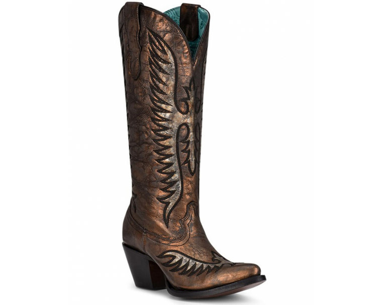 CORRAL A4215 WOMENS BLACK BRONZE SNIP BOOT