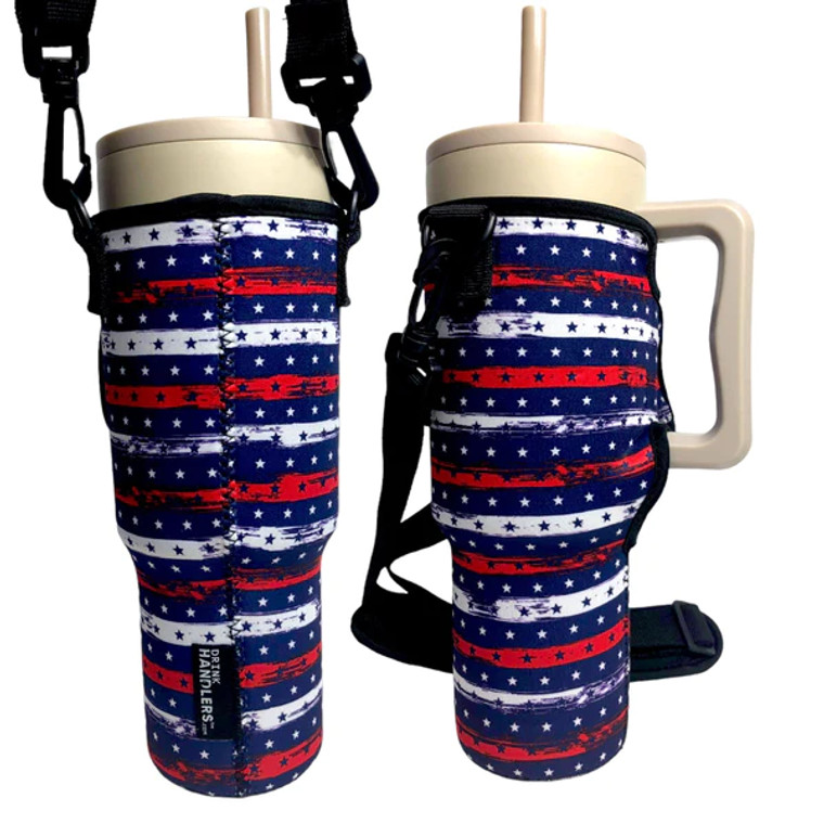 LITHANDLER 40OZ STARS AND STRIPES TUMBLER SLEEVE