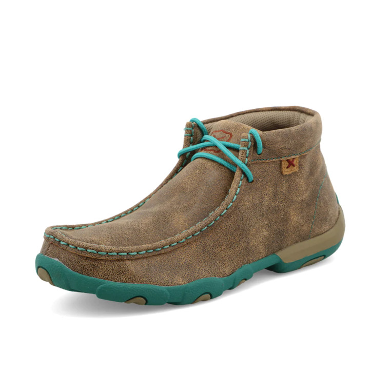 TWISTED X WDM0020 WOMENS TURQUOISE DRIVING MOC