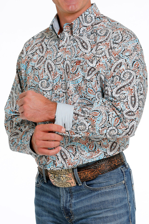 CINCH MENS LONG SLEEVE SHIRT PAISLEYX