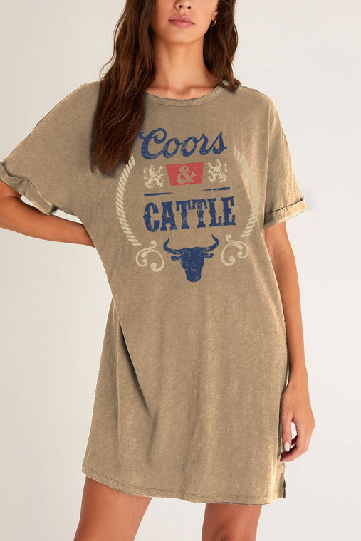 COORS MINERAL TAUPE TSHIRT DRESS