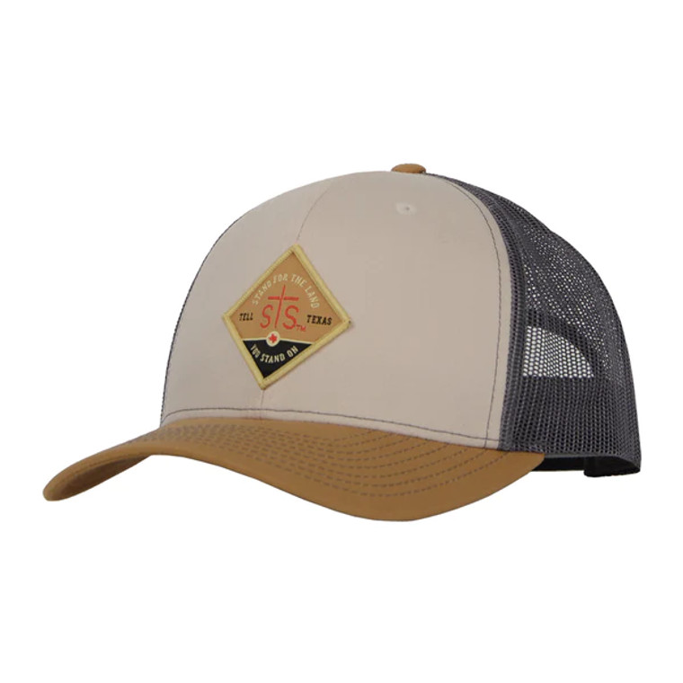 STS CAP STAND FOR THE LAND BEIGE/CHARCOAL/ GOLD