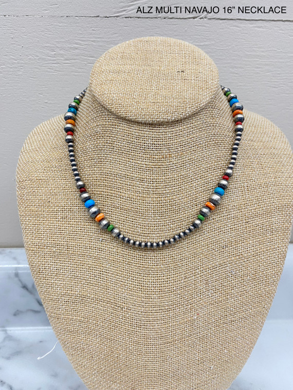 ALZ MULTI NAVAJO 16" NECKLACE