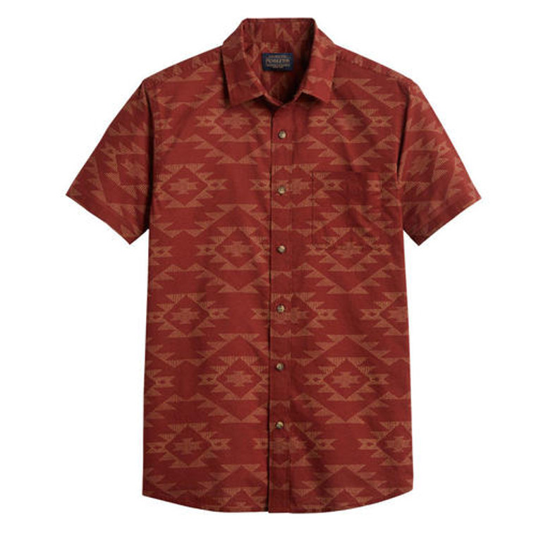 PENDLETON MENS SHORELINE SHORT SLEEVE SHIRT CAYENNE