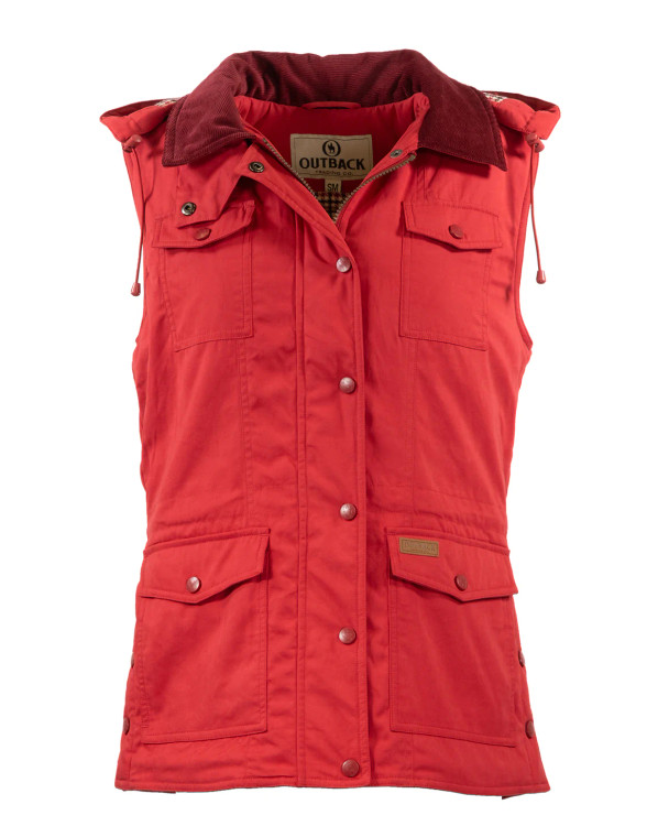 OUTBACK WOMENS TESS VEST BERRY