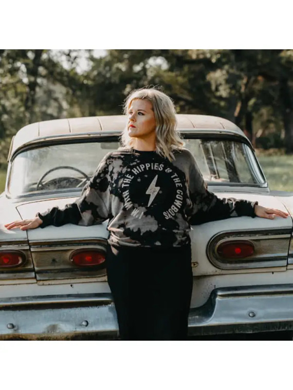 HIPPIES AND COWBOYS BLEACHED SWEATSHIRT