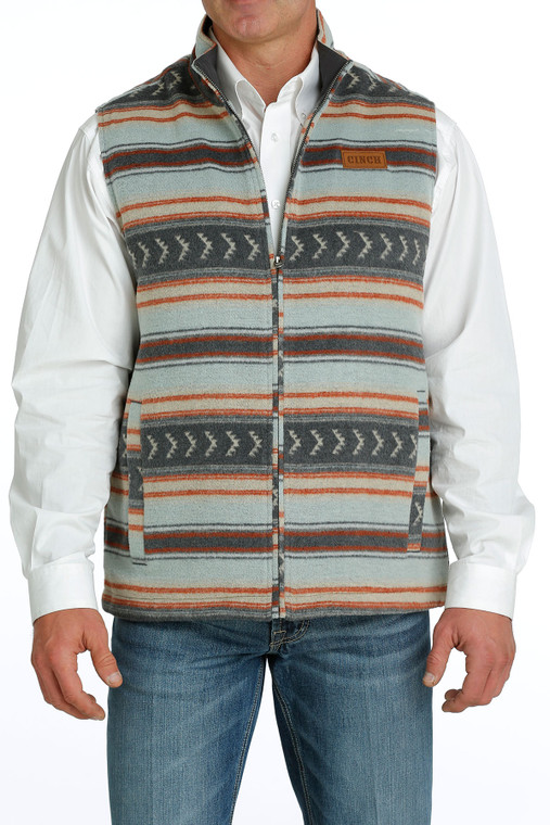 CINCH MENS POLY-WOOL MULTI COLORED VEST