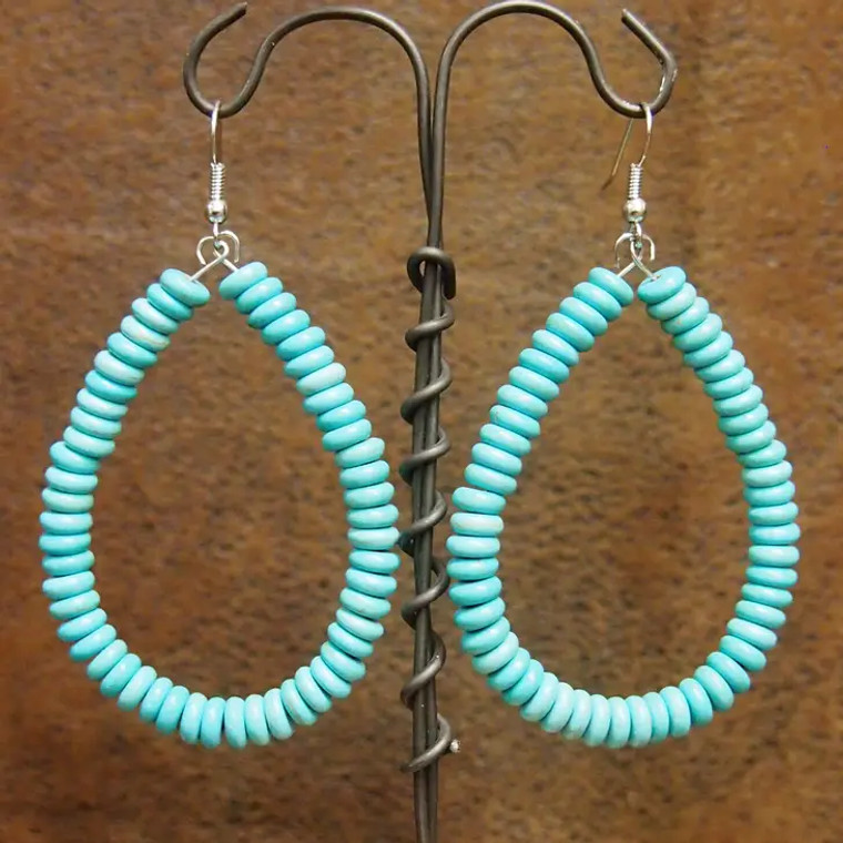 WEST&CO RONDEL TURQUOISE TEARDROP EARRING