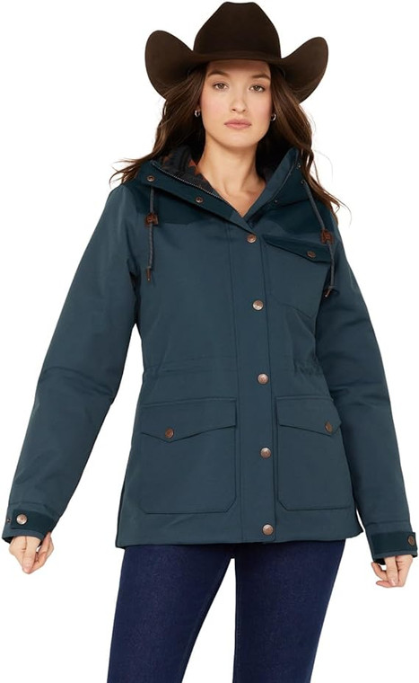 CINCH WOMENS TEAL BARN JACKET 