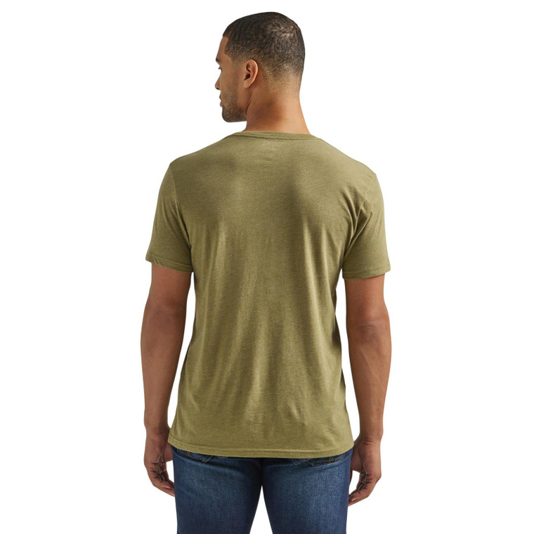 WRANGLER DAMN STRAIT SHORT SLEEVE OLIVE TEE