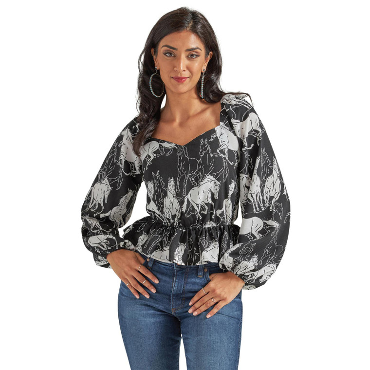 WRANGLER WOMENS PUNCHY BLK TOP