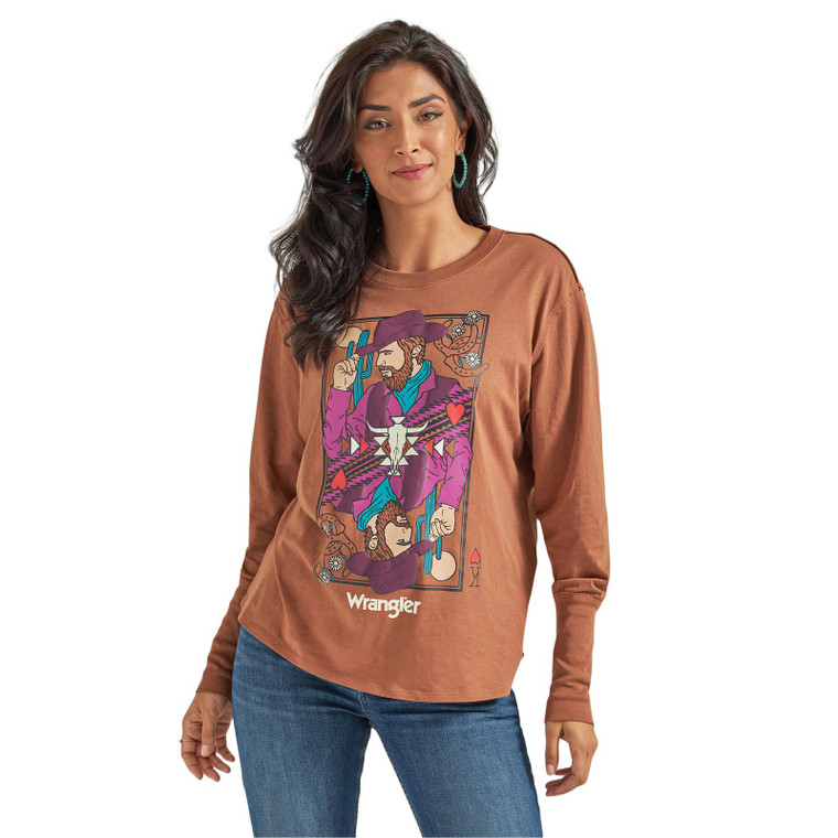 WOMENS PUNCHY LS GRAPHIC TEE 