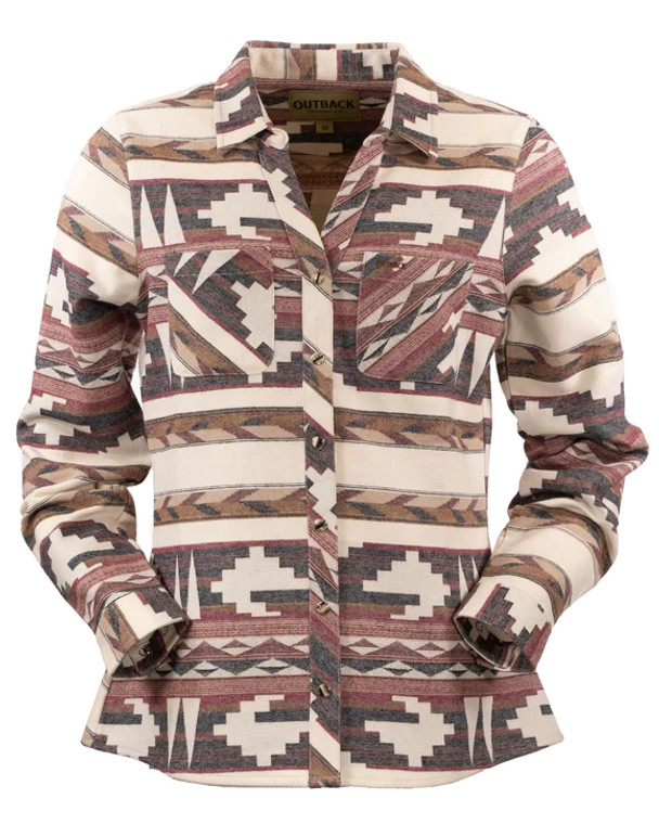 OUTBACK CAMILE BONE AZTEC SHIRT, FINAL SALE