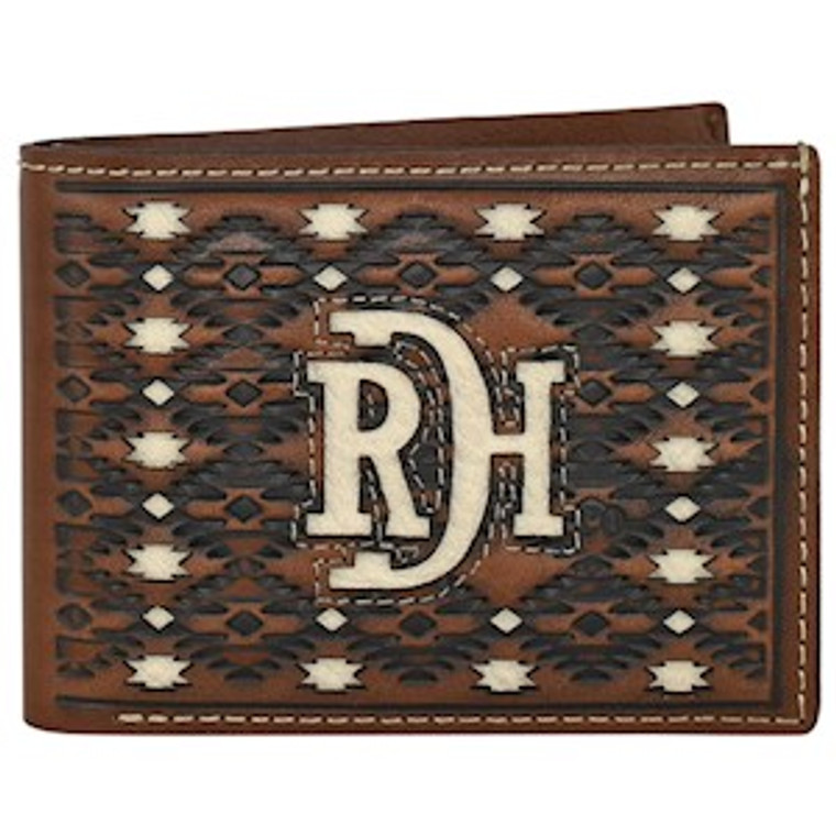 RED DIRT BIFOLD WALLET WITH IVORY INLAY