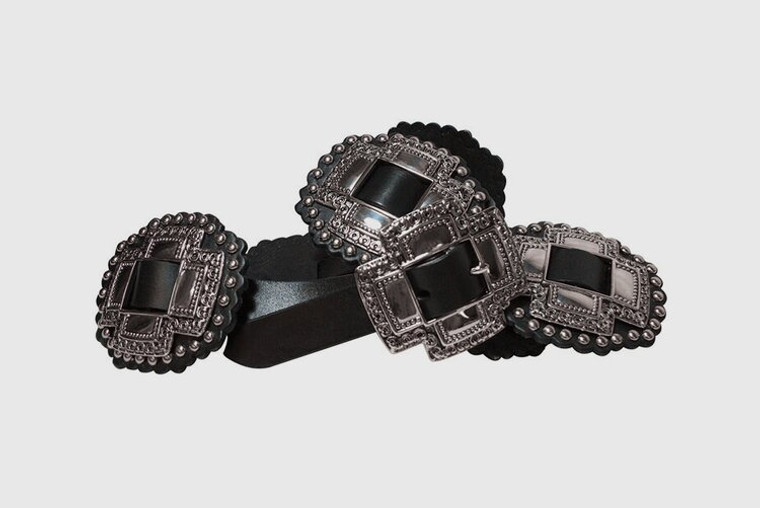 ROPER 5406790 BLACK CONCHO BELT