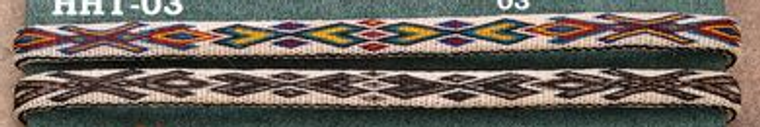 AA HATBAND HORSEHAIR BRAIDED MULTI COLOR REVERSIBLE