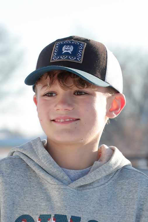 CINCH BOYS TRUCKER CAP BROWN/BLUE