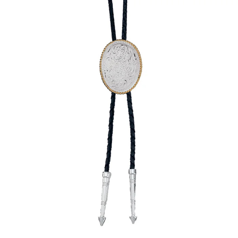 MONTANA SILVERSMITH SILVER OVAL BOLO TIE