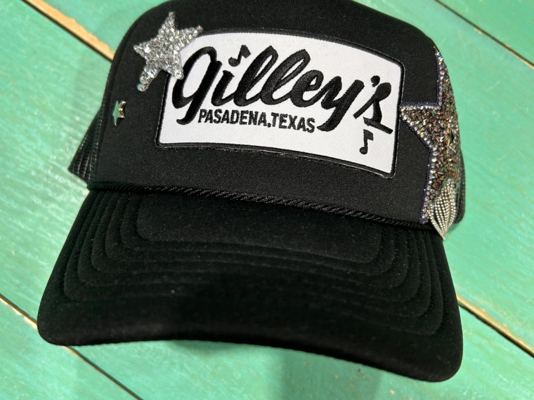 GILLEY'S BLACK STAR TRUCKER HAT