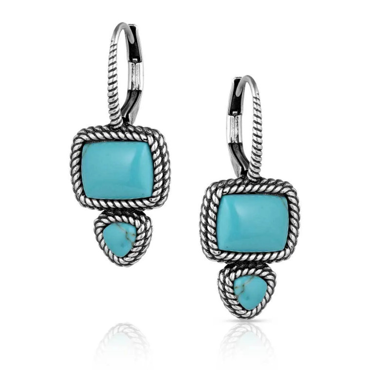 MONTANA SPLIT DECISION TURQUOISE EARRINGS