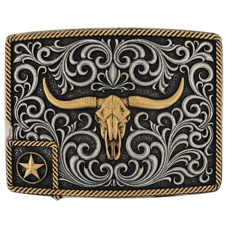 MONTANA SILVERSMITHS LONESTAR LONGHORN BUCKLE