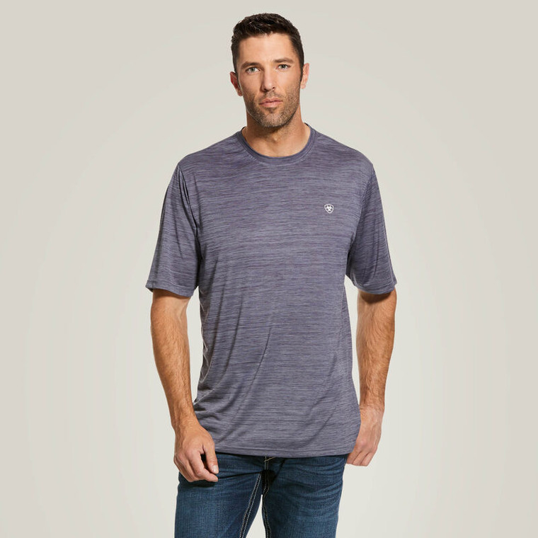 ARIAT MENS CHARGER SHORT SLEEVE GREYSTONE TEE 