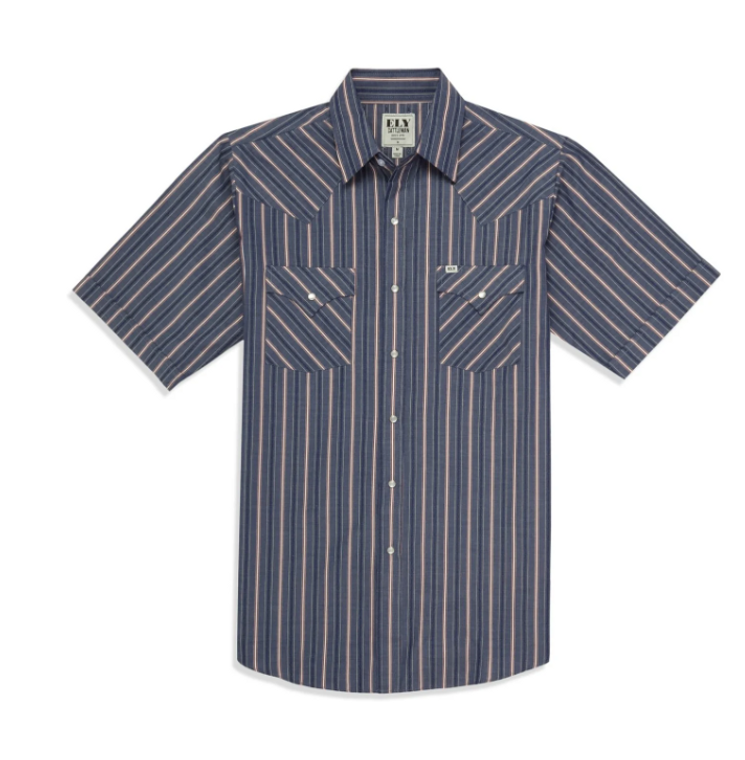 ELY CATTLEMAN MEN SS SNAP SHIRT