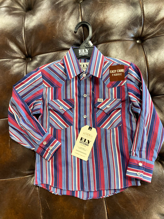 ELY CATTLEMAN BOYS  LS SNAP SHIRT