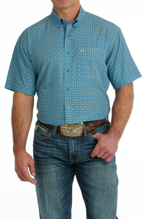 CINCH MEN LIGHTWEIGHT PRINTED SHORT SLEEVE SHIRT