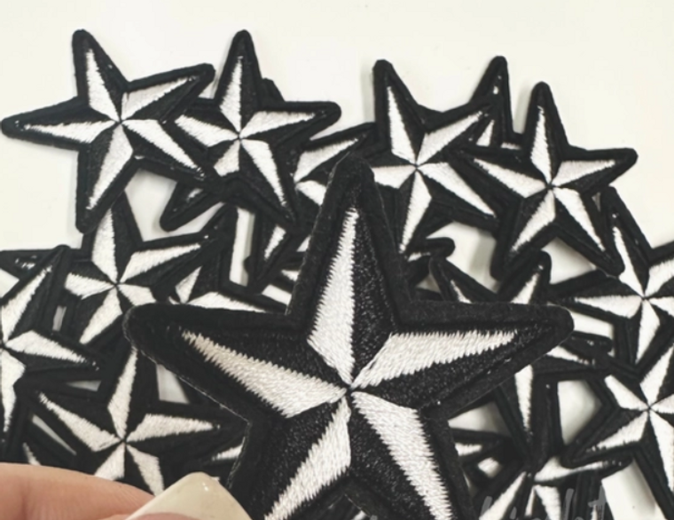 BLACK & WHITE STAR PATCH