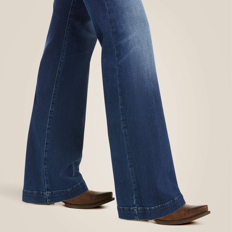 WMS Trouser Mid Rise Stretch Kelsea Wide Leg Jean