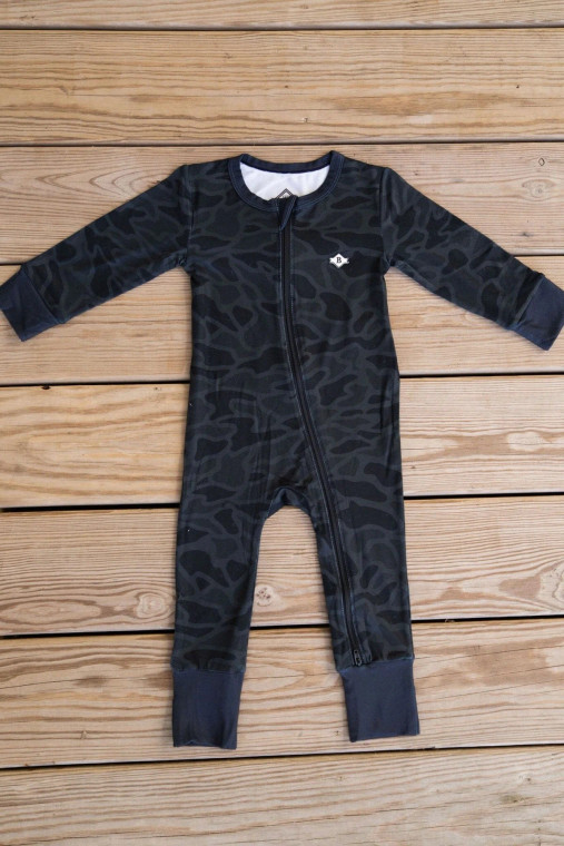 BURLEBO BABY ZIP UP BLACK CAMO