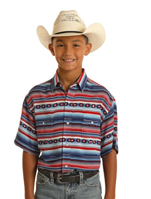 BOYS SS SNAP SHIRT 