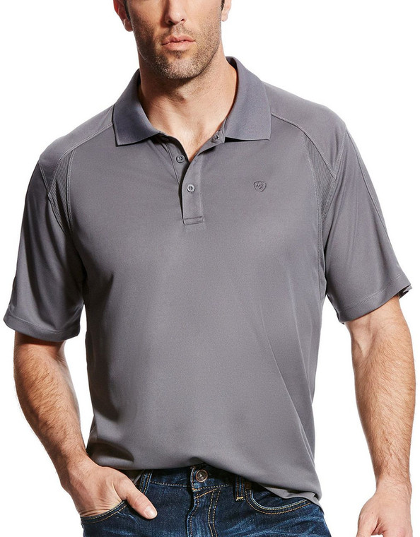 ARIAT MENS TEK SS SOLID BUTTON DOWN POLO