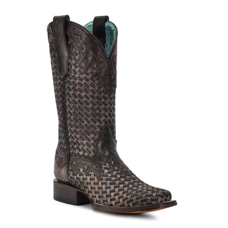 CORRAL A4526 WOVEN CHOCOLATE GLITTER BOOT