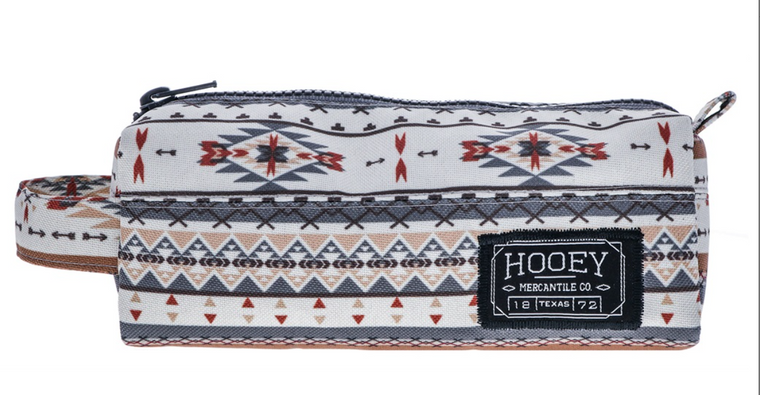 HOOEY PC015 PENCIL CASE CREAM AZTEC