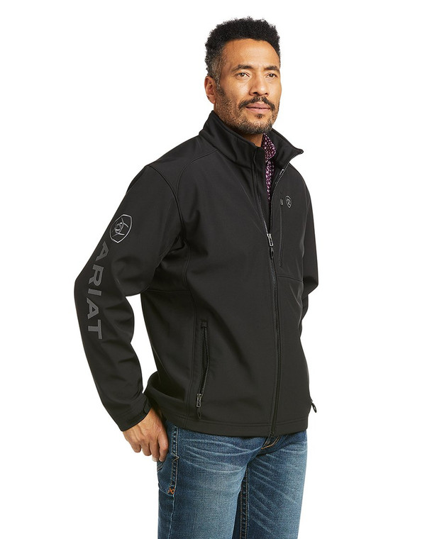 ARIAT MEN'S SOFTSHELL JACKET - ALL BLACK 