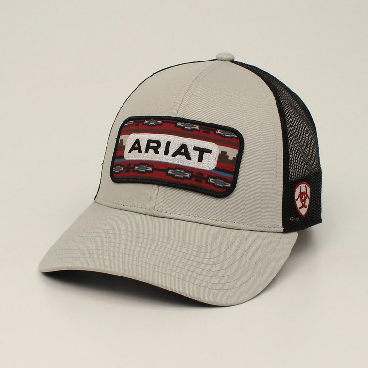 ARIAT SOUTHWEST PATCH GREY CAP - HATS CAP