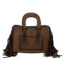 STS COWHIDE DIAMOND SATCHEL