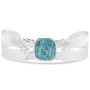 MONTANA SIVLERSMITHS FEATHER TURQUOISE BRACELET