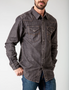 KIMES GRIMES BLACK DENIM MENS BUTTON UP 