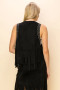 RHINESTONE FRINGE VEST